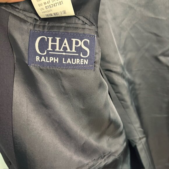 Chaps Ralph Lauren Wool Navy Blue / Gold Button Blazer Size 46R - Picture 4 of 5